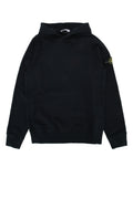 Kids Navy Blue Solid Hoodie 1