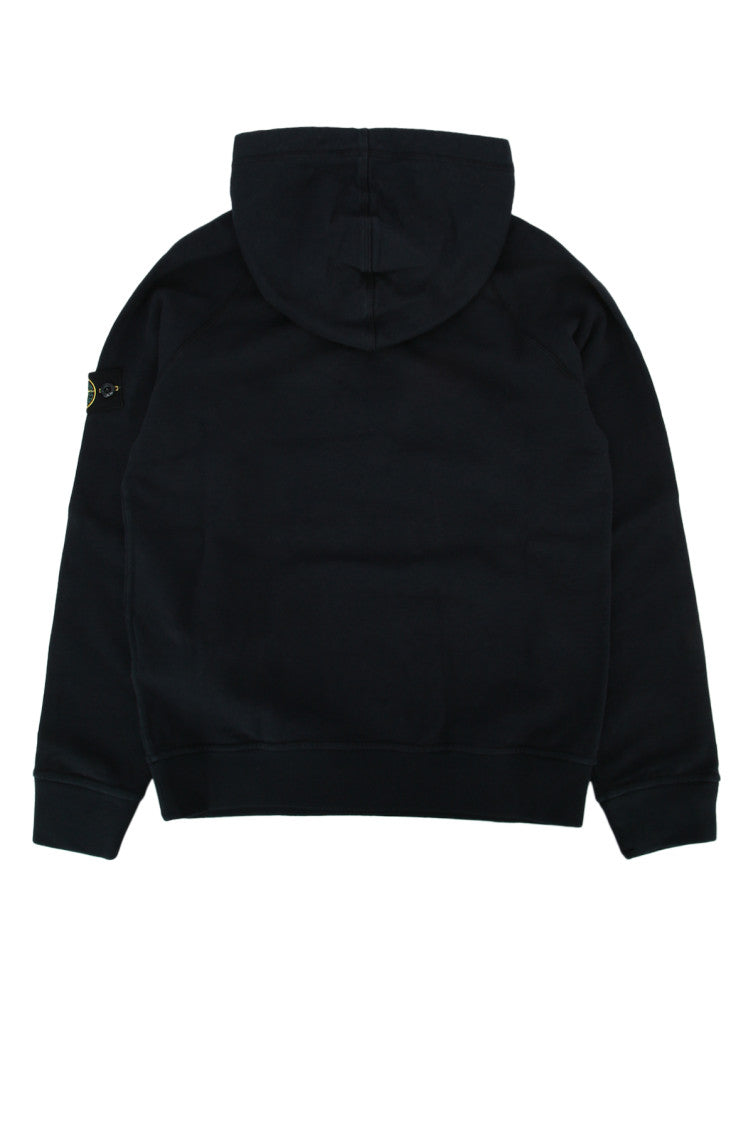 Kids Navy Blue Solid Hoodie 2