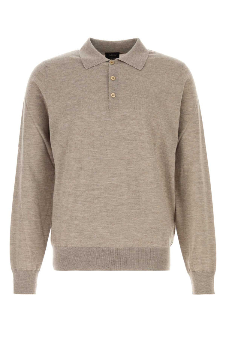 Beige Shirt Collar Polos 1