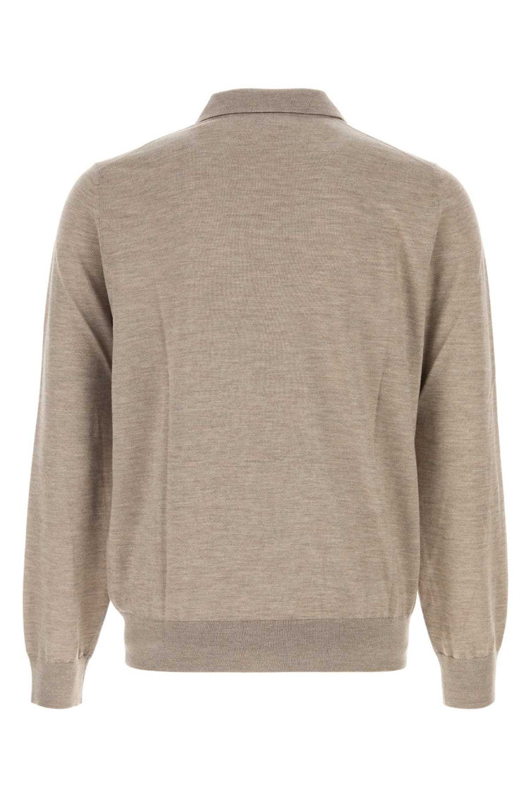 Beige Shirt Collar Polos 2