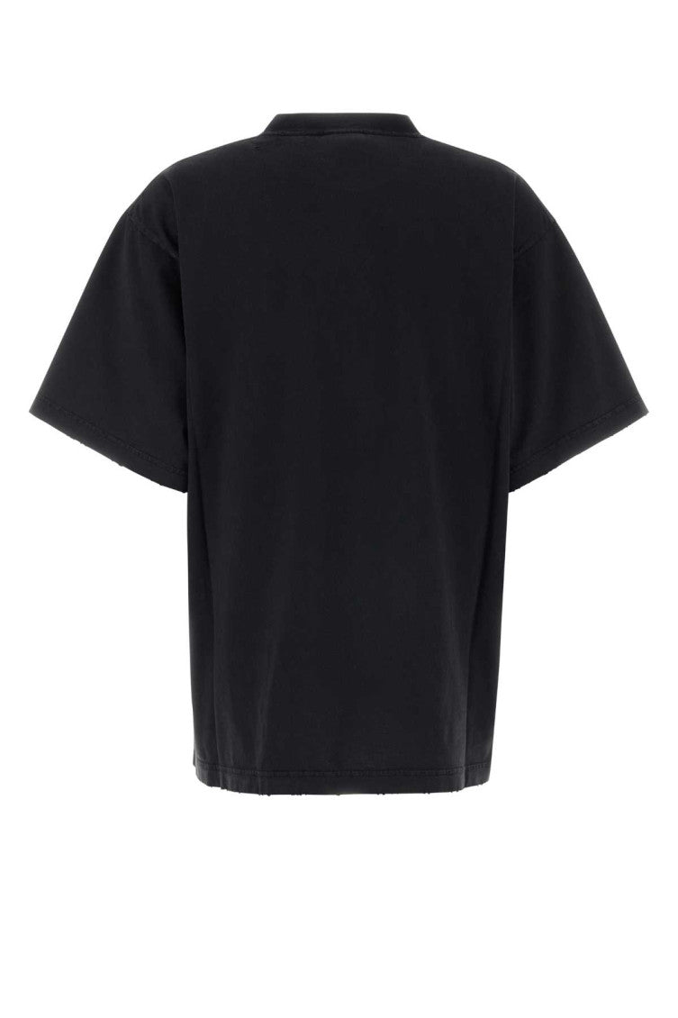 Black Graphic Crew Neck T-Shirt 2