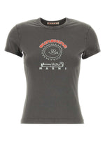 Grey Graphic Crew Neck T-Shirt 1