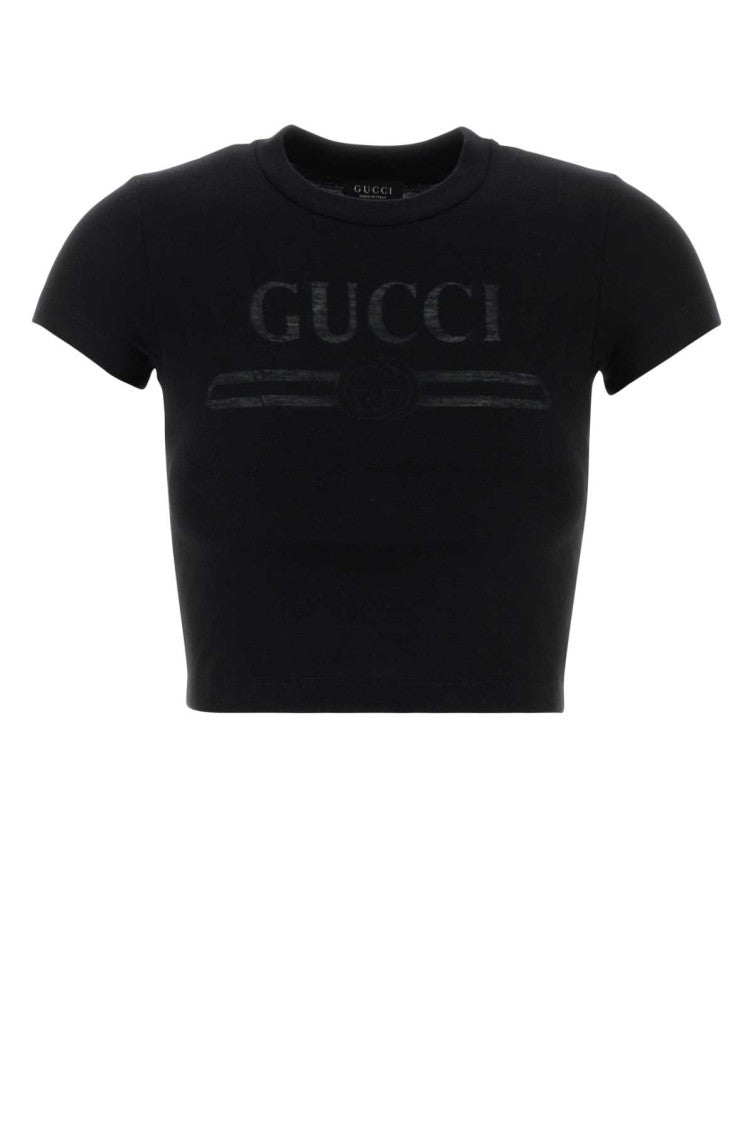 Black Logo Crew Neck T-Shirt 1