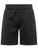 Black Textured Shorts 1