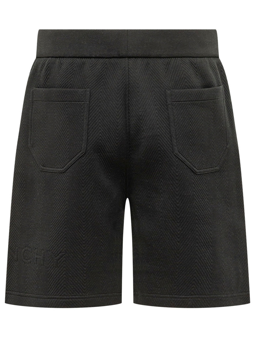 Black Textured Shorts 2