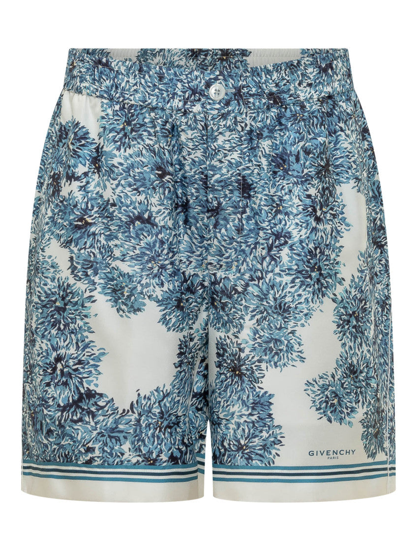 Blue Floral Shorts 1