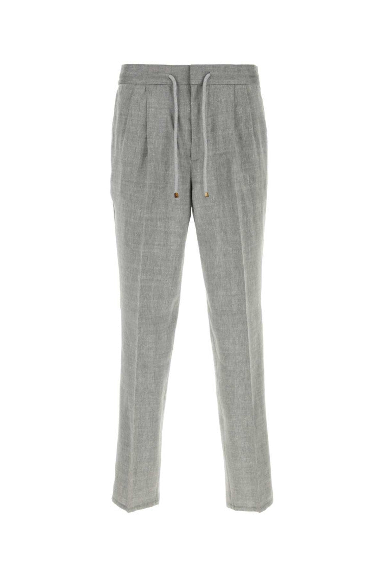 Grey Flat Front Pants 1