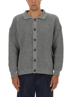 Grey Shirt Collar Cardigans 1