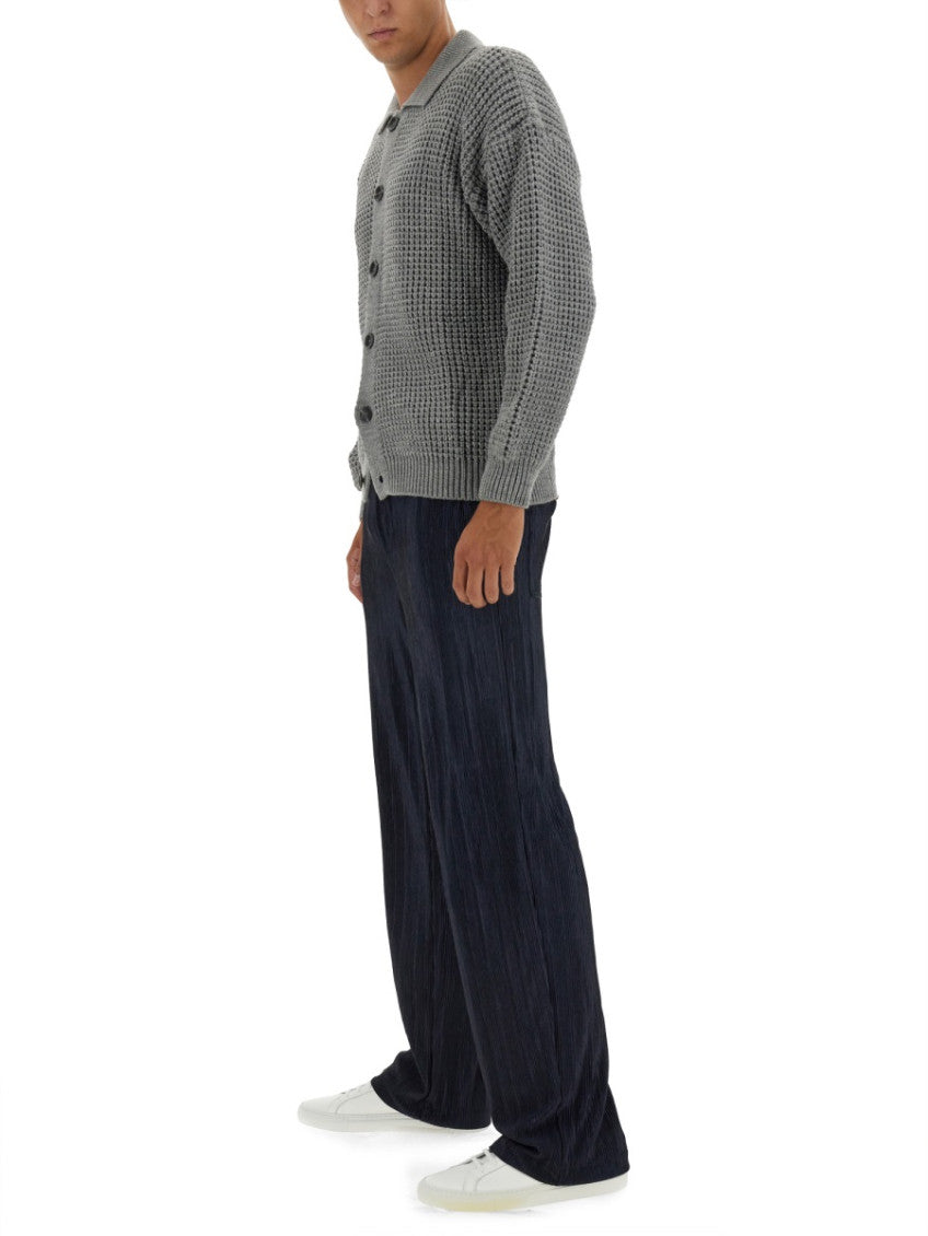 Grey Shirt Collar Cardigans 2