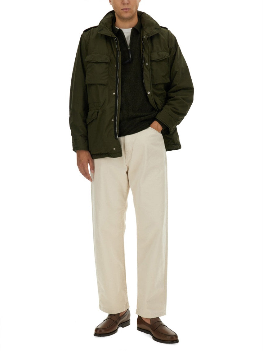 Olive Shirt Collar Sweaters 2