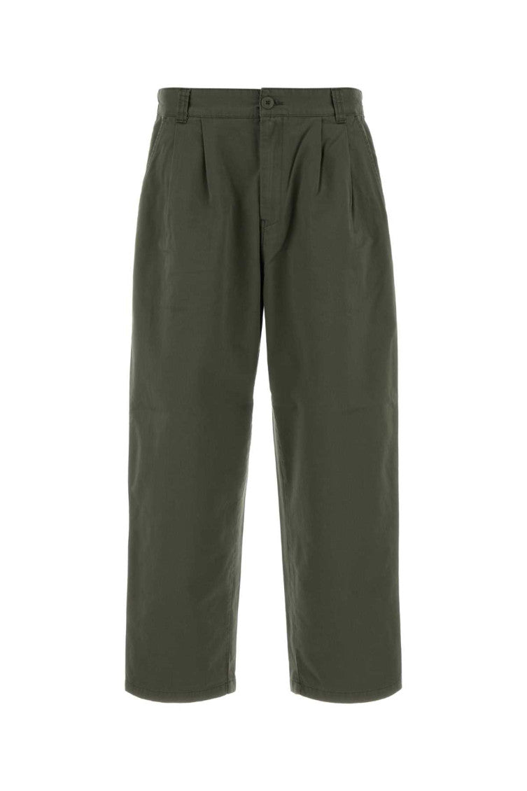 Dark Green Pleated Pants 1