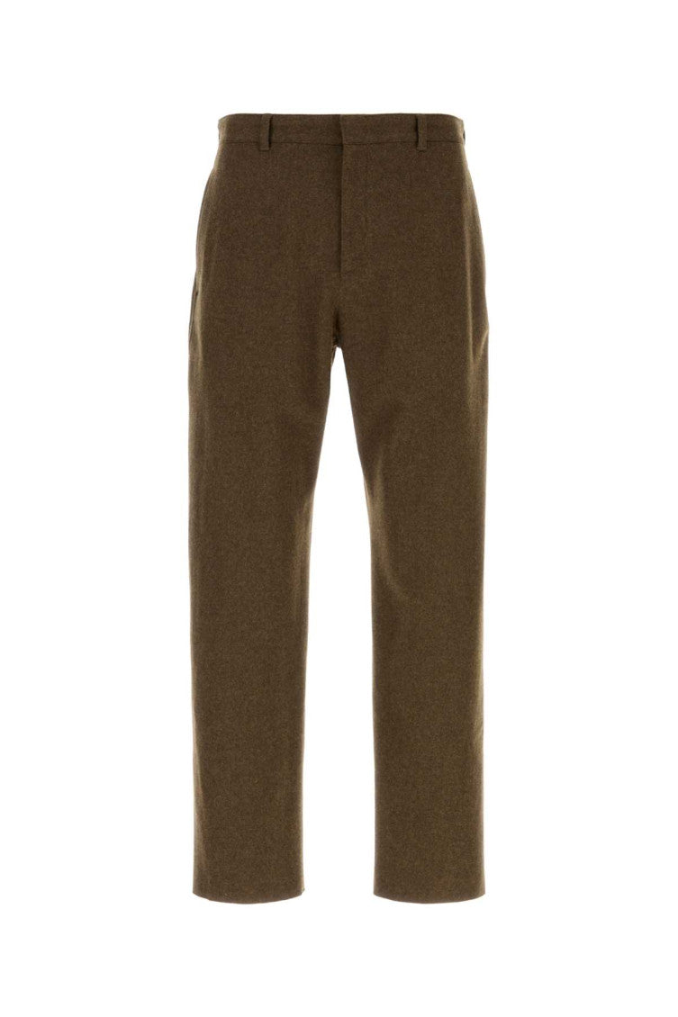 Brown Flat Front Pants 1