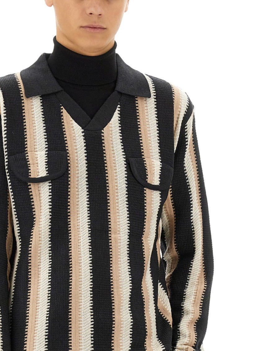 Black Shirt Collar Sweaters 4