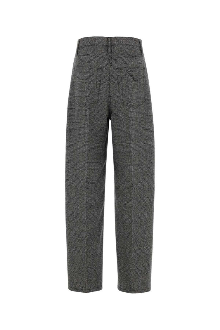 Grey Embroidered Glencheck Pant 2
