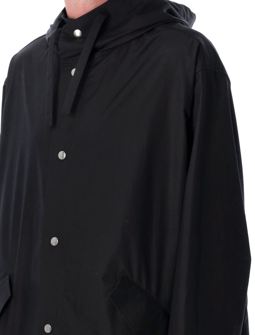 Black Logo Parka Coat 3