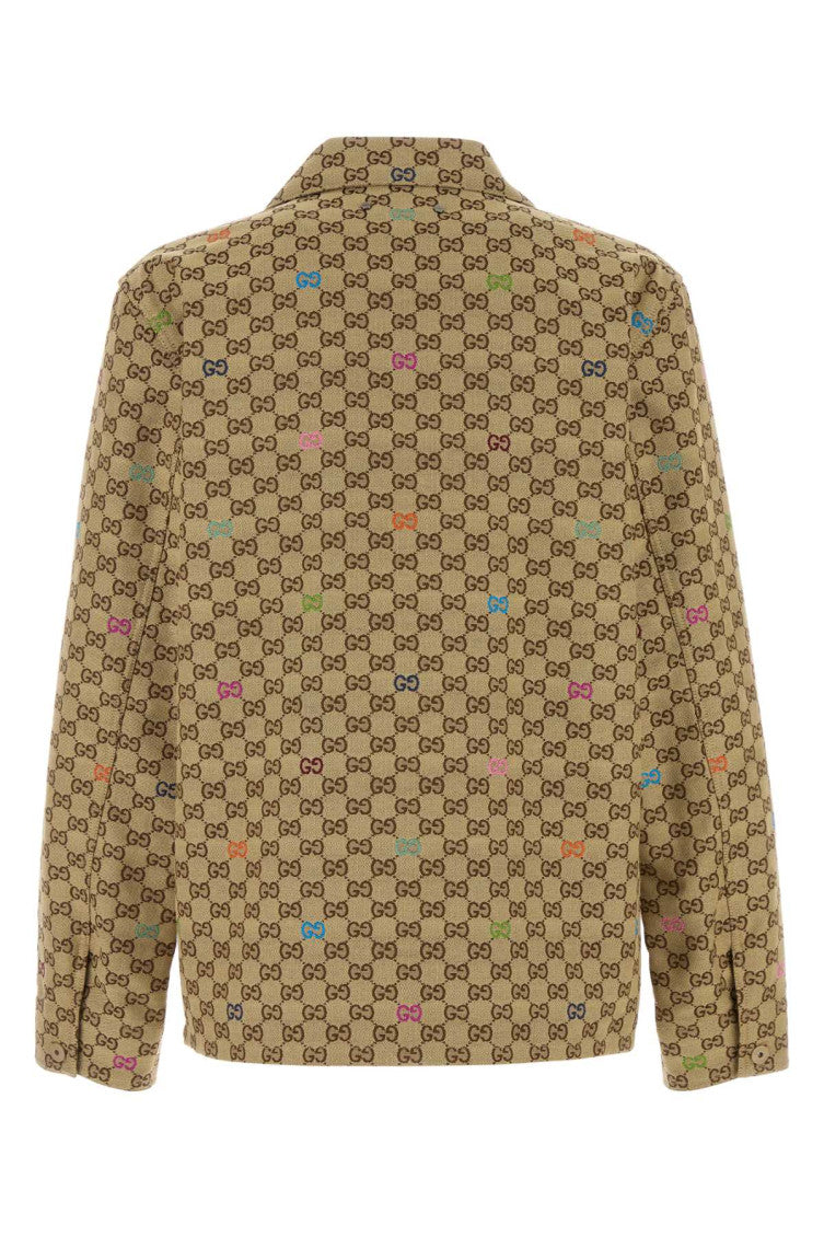 Brown Logo Canvas Blazer 2