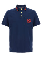 Blue Embroidery 'VG' Polo 1