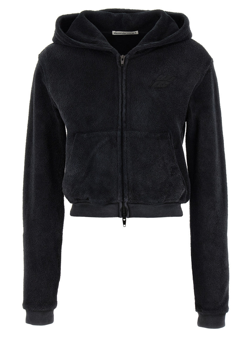 Black Terry hoodie 1