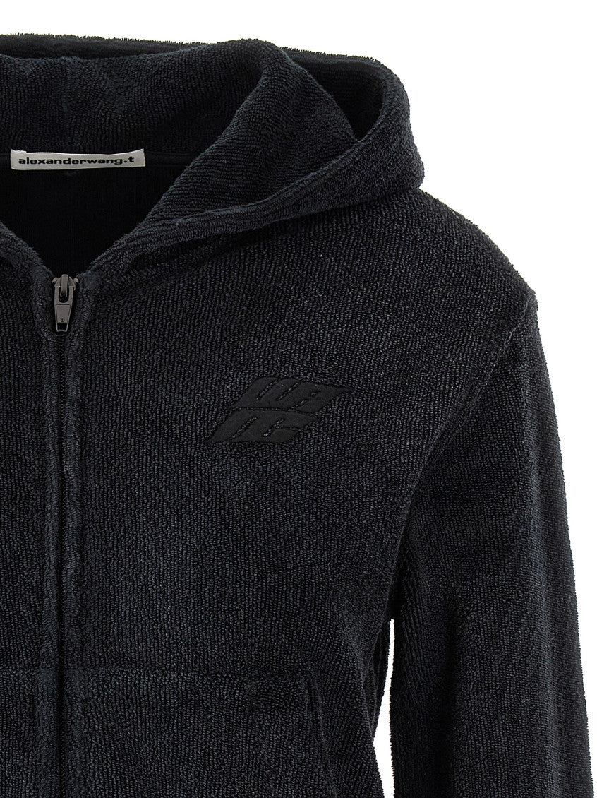 Black Terry hoodie 3