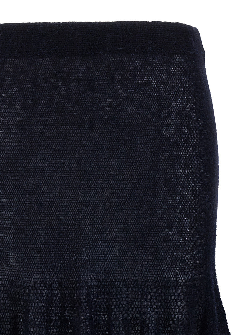 Navy Blue Knitted Skirt 3