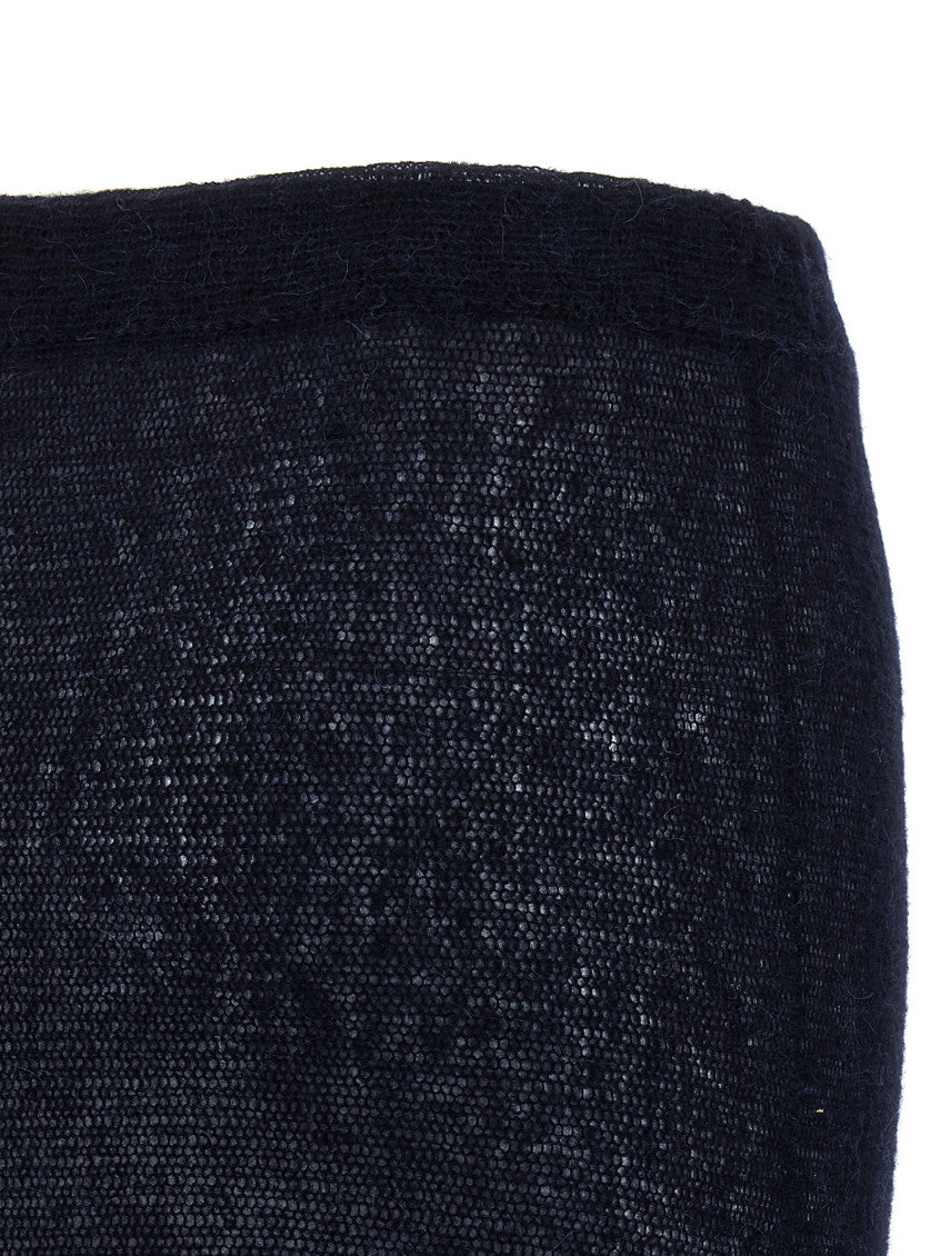 Navy Blue Knitted Skirt 4