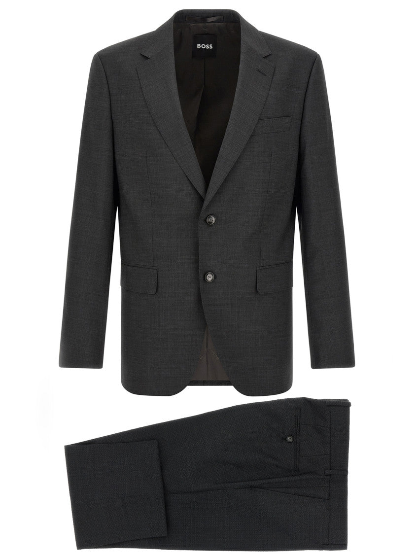 Dark Grey Notched Lapel Suit 1