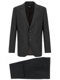 Dark Grey Notched Lapel Suit 1