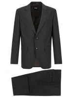 Dark Grey Notched Lapel Suit 1