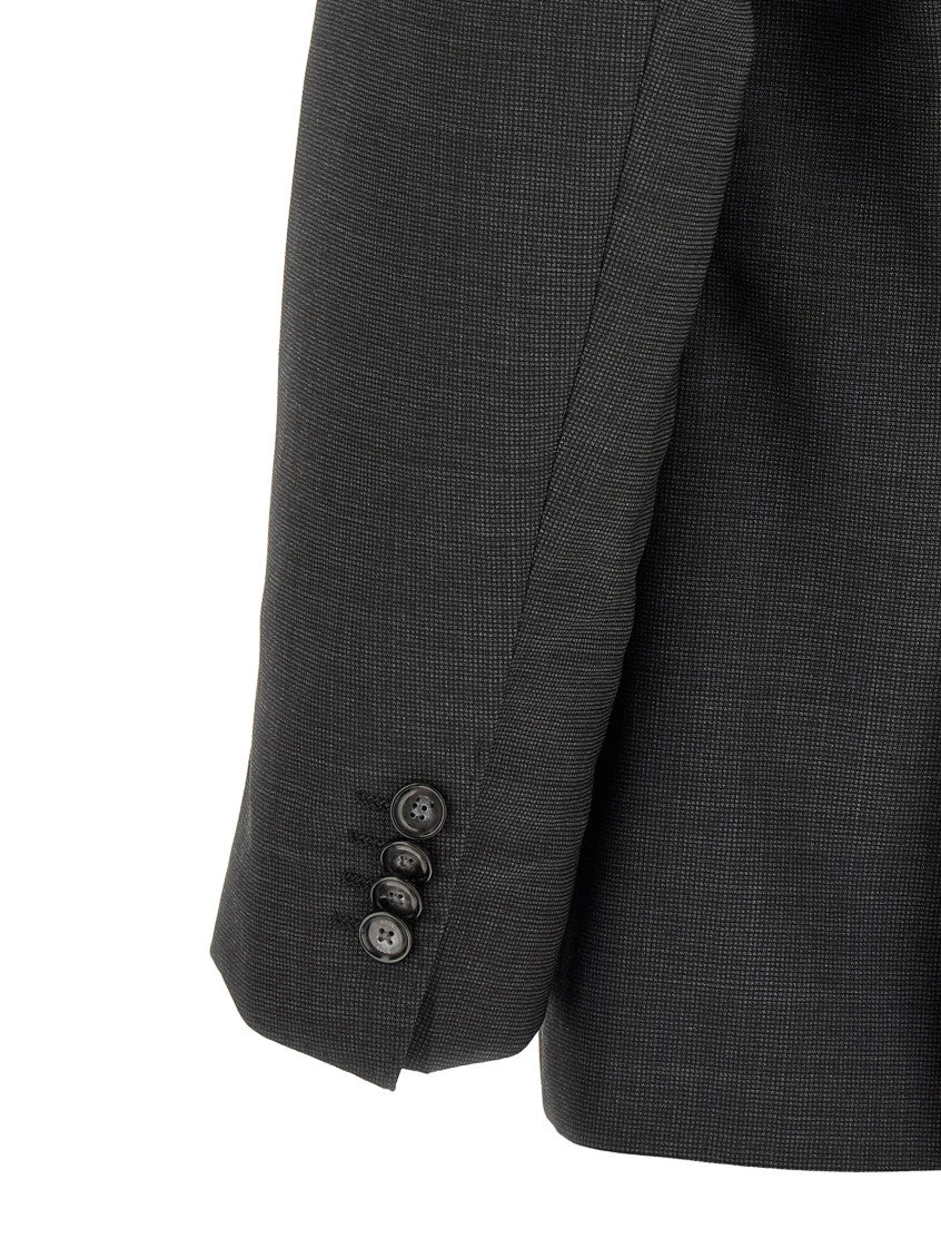 Dark Grey Notched Lapel Suit 4