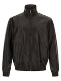 Black Solid Leather Jacket 1