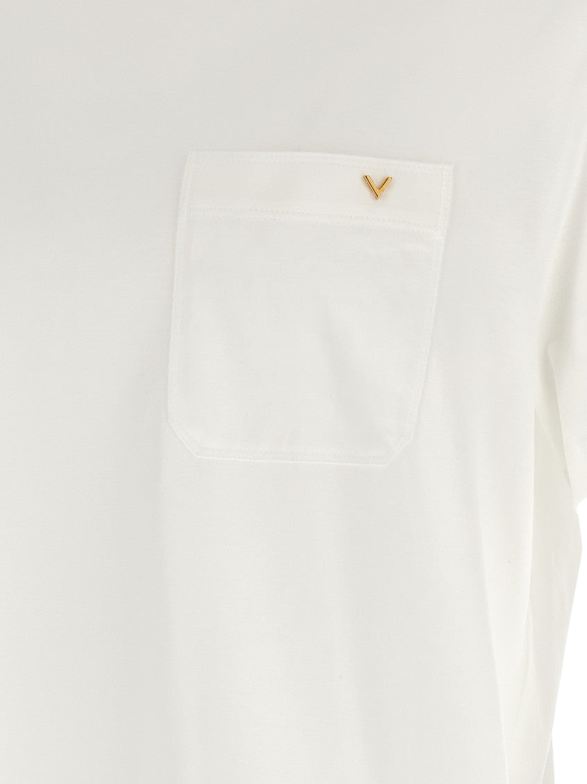 White Solid Crew Neck T-Shirt 4