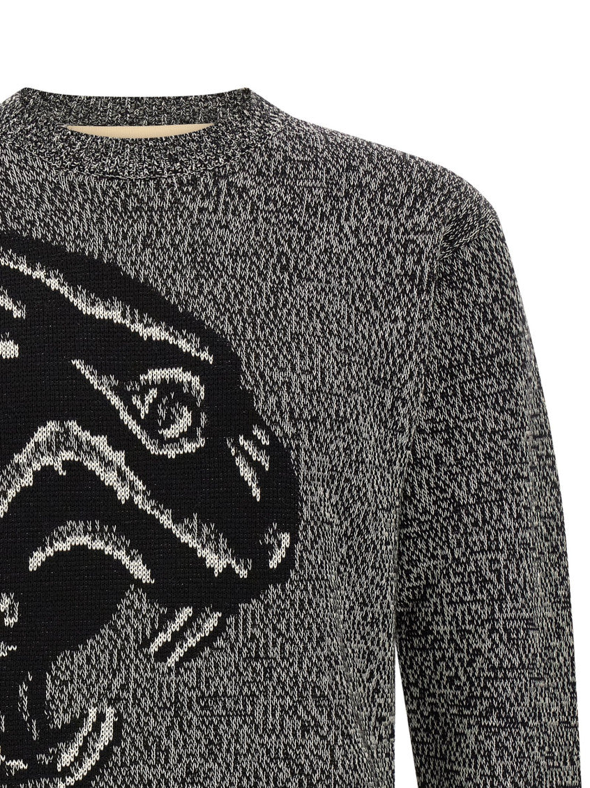 Black Knitted Crew Neck Sweater 3