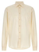 Off White Regular Embroidered Shirt 1
