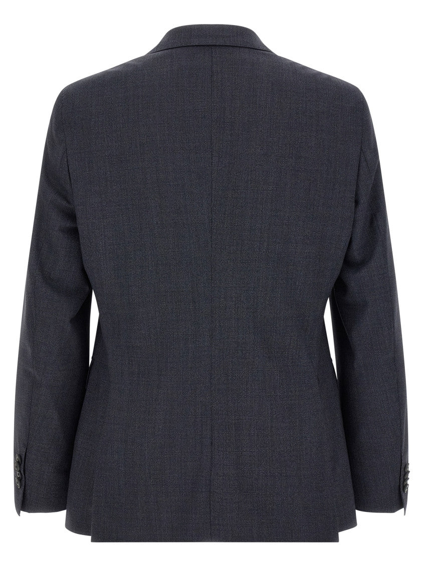 Dark Blue Notched Lapel Suit 2