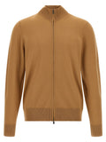 Brown Mock Collar Cardigan 1