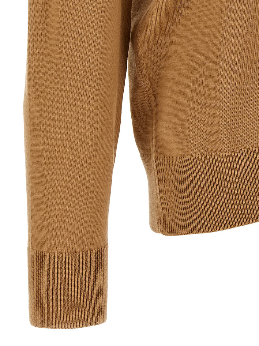 Brown Mock Collar Cardigan 4