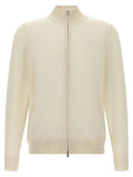 Off White Zip Up Cardigan 1