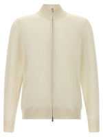 Off White Zip Up Cardigan 1