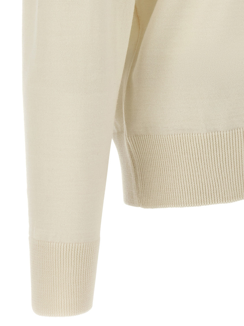 Off White Zip Up Cardigan 4