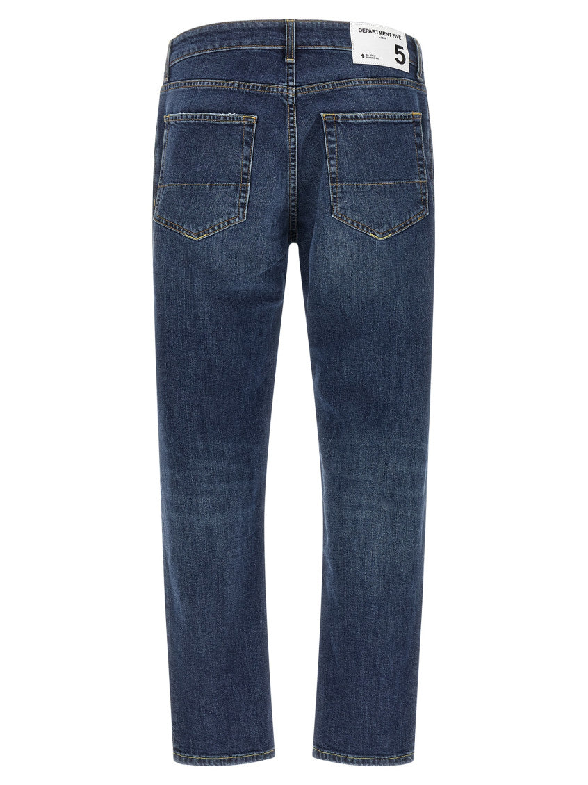 Blue Straight Mid Rise Jeans 2