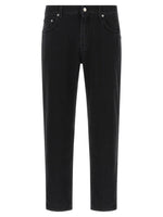 Black Straight Mid Rise Jeans 1