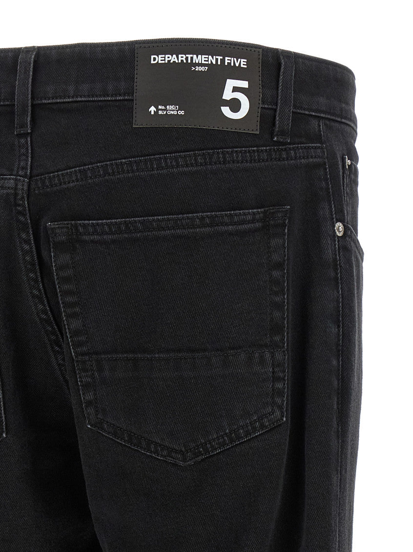 Black Straight Mid Rise Jeans 4