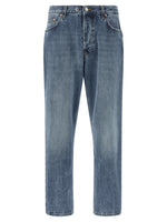 Blue Tapered Mid Rise Jeans 1