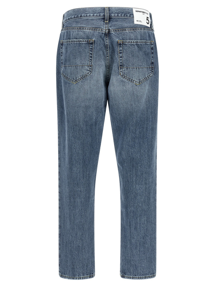 Blue Tapered Mid Rise Jeans 2
