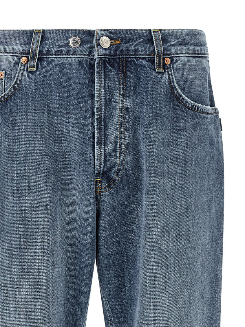 Blue Tapered Mid Rise Jeans 3