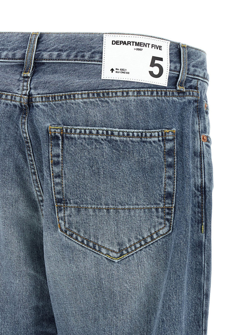 Blue Tapered Mid Rise Jeans 4