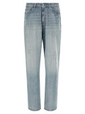 Blue Straight Mid Rise Jeans 1