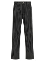 Black Relaxed Flat Front Pants 1