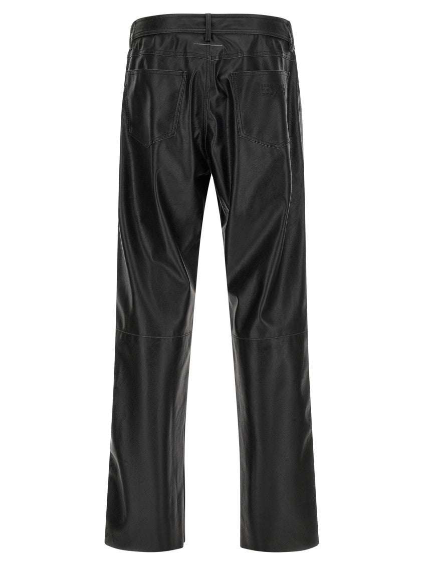 Black Relaxed Flat Front Pants 2