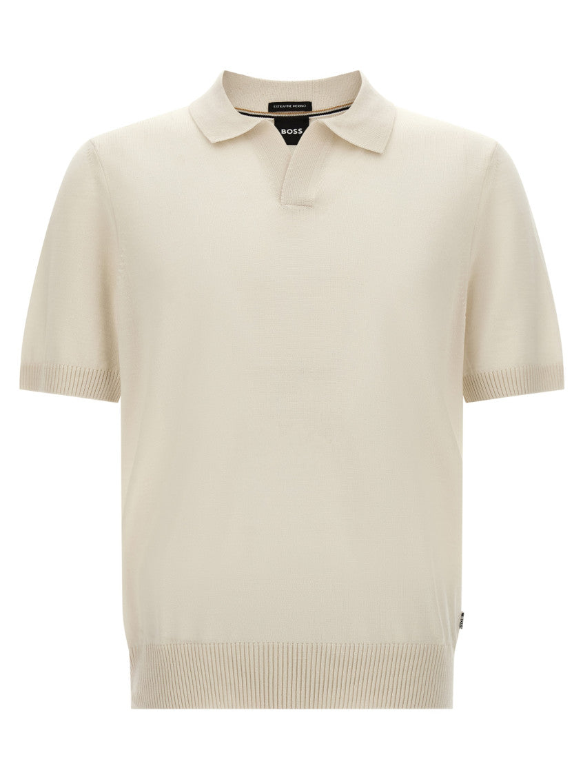 White Regular Polo Sweater 1